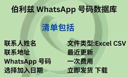 伯利兹 WhatsApp 号码数据库