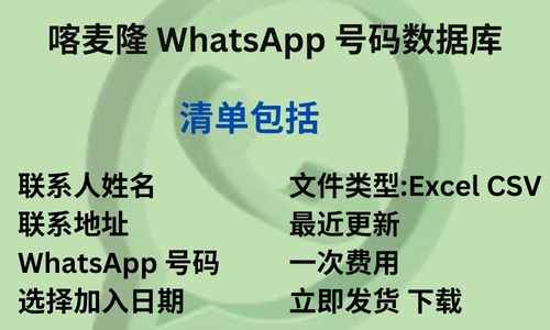 喀麦隆 WhatsApp 号码数据库