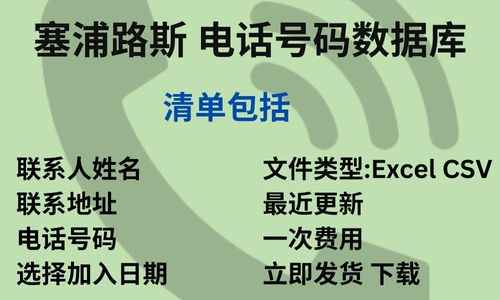 塞浦路斯 电话号码数据库