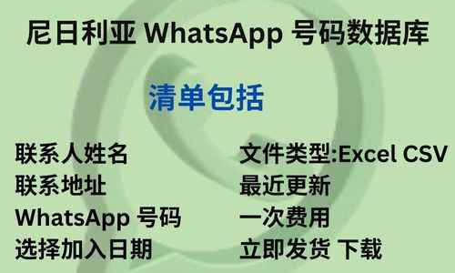 尼日利亚 WhatsApp 号码数据库