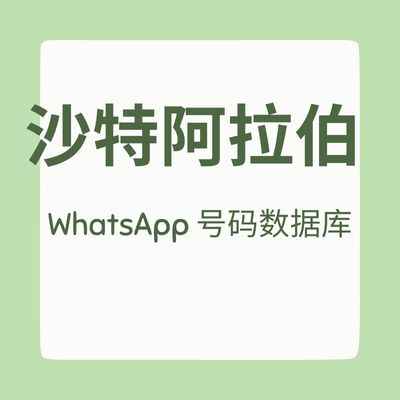 沙特阿拉伯 WhatsApp 号码数据库